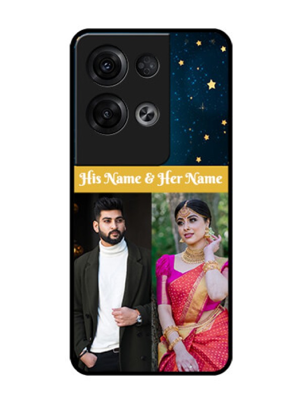 Custom Oppo Reno 8 Pro 5G Custom Metal Phone Case - Galaxy Stars Backdrop Design