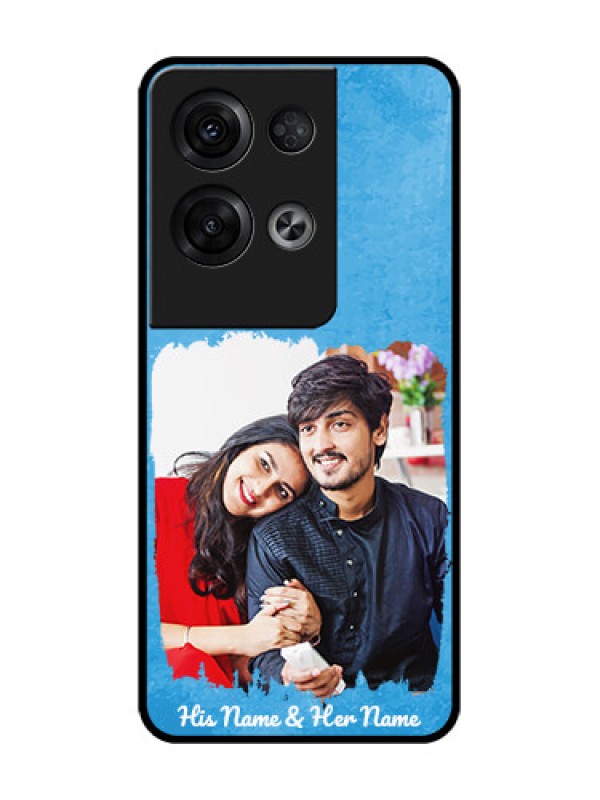 Custom Oppo Reno 8 Pro 5G Custom Metal Phone Case - Blue Color Vintage Design