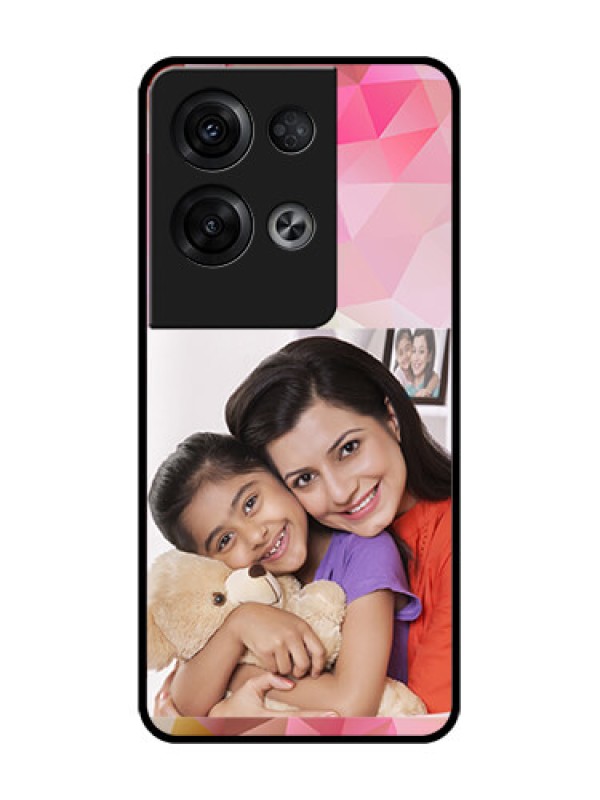 Custom Oppo Reno 8 Pro 5G Custom Metal Phone Case - Abstract Triangle Design