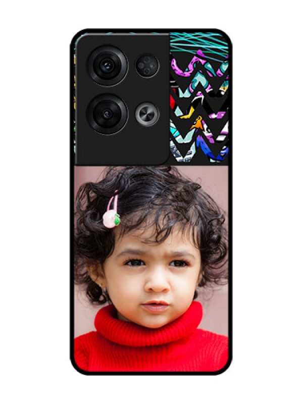 Custom Oppo Reno 8 Pro 5G Custom Metal Phone Case - Neon Abstract Design