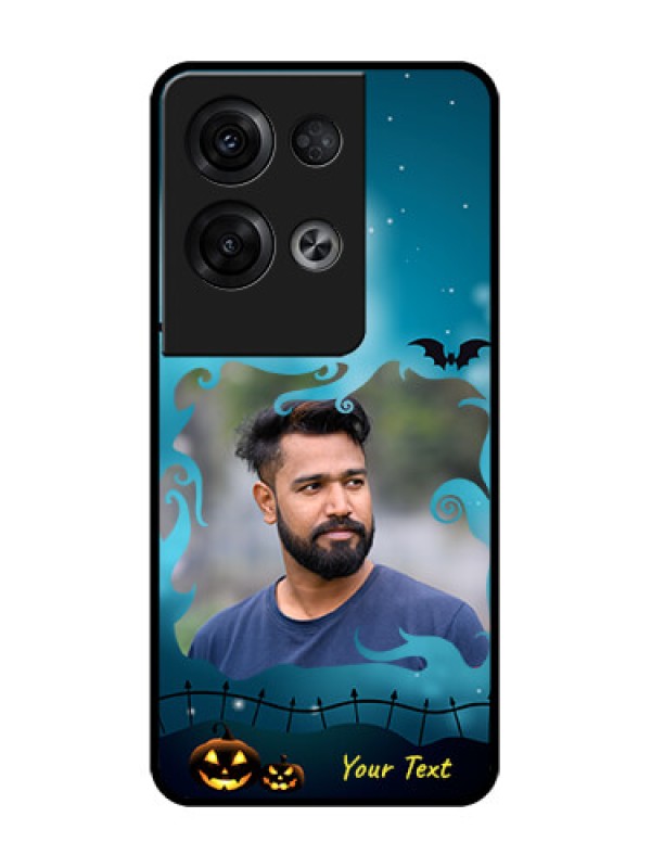 Custom Oppo Reno 8 Pro 5G Custom Metal Phone Case - Halloween Frame Design