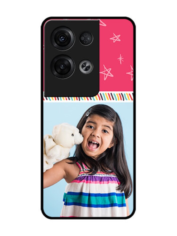 Custom Oppo Reno 8 Pro 5G Custom Metal Phone Case - Line Art Design