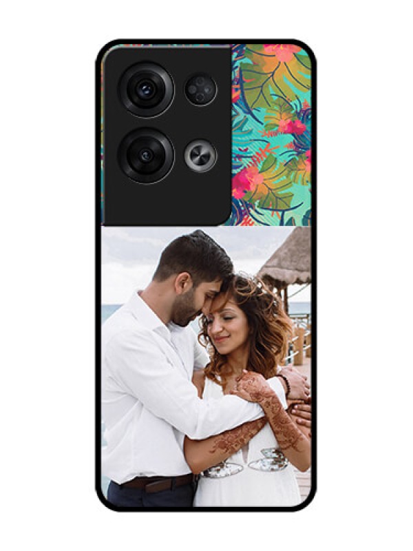 Custom Oppo Reno 8 Pro 5G Custom Metal Phone Case - Watercolor Floral Design