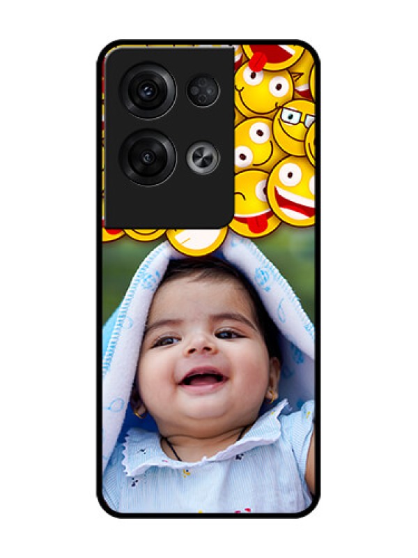 Custom Oppo Reno 8 Pro 5G Custom Metal Phone Case - With Smiley Emoji Design
