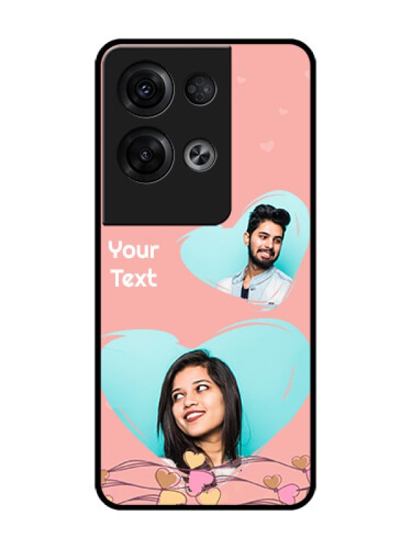 Custom Oppo Reno 8 Pro 5G Custom Metal Phone Case - Love Doodle Design