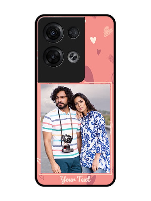 Custom Oppo Reno 8 Pro 5G Custom Metal Phone Case - Love Doodle Art Design