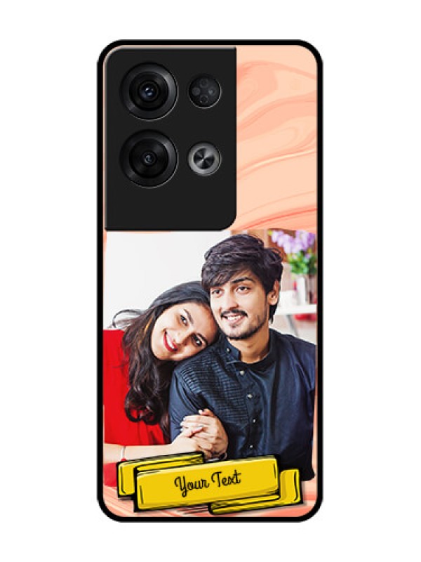 Custom Oppo Reno 8 Pro 5G Custom Metal Phone Case - Marble Texture Design