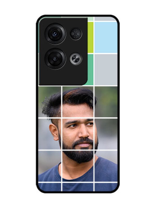 Custom Oppo Reno 8 Pro 5G Custom Metal Phone Case - With White Box Pattern