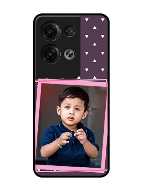 Custom Oppo Reno 8 Pro 5G Custom Metal Phone Case - Triangle Pattern Dotted Design