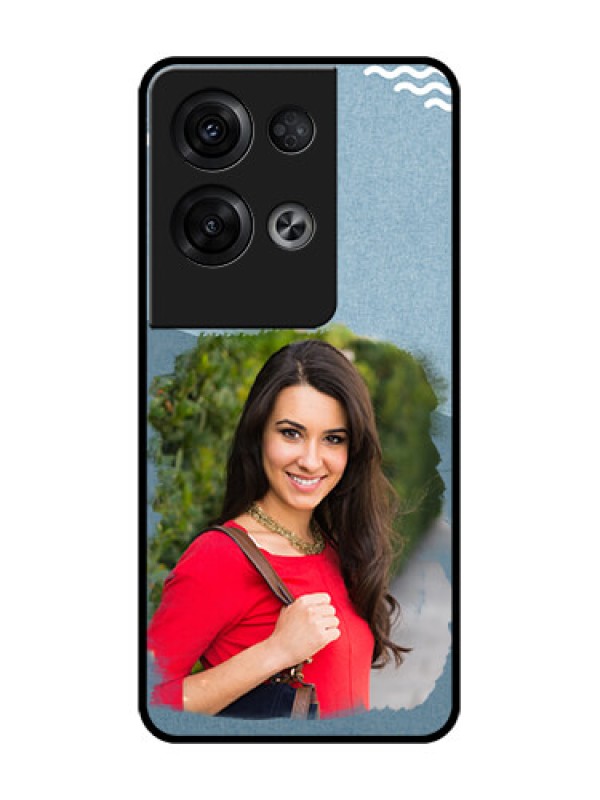 Custom Oppo Reno 8 Pro 5G Custom Metal Phone Case - Grunge Line Art Design