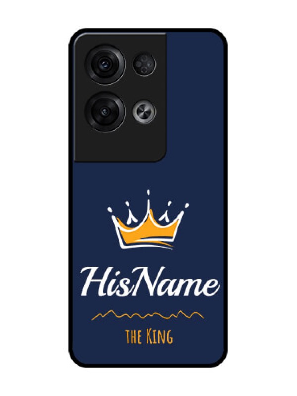 Custom Oppo Reno 8 Pro 5G Custom Metal Phone Case - King With Name Design