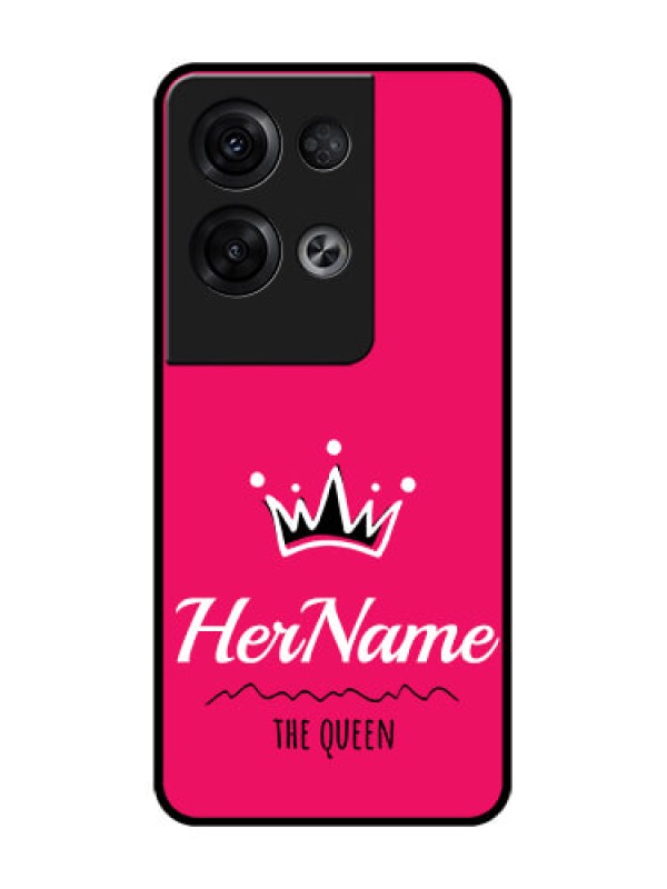 Custom Oppo Reno 8 Pro 5G Custom Metal Phone Case - Queen With Name Design