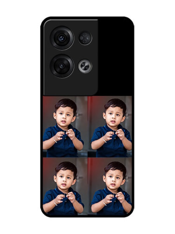 Custom Oppo Reno 8 Pro 5G Custom Metal Phone Case - 4 Image Holder Design