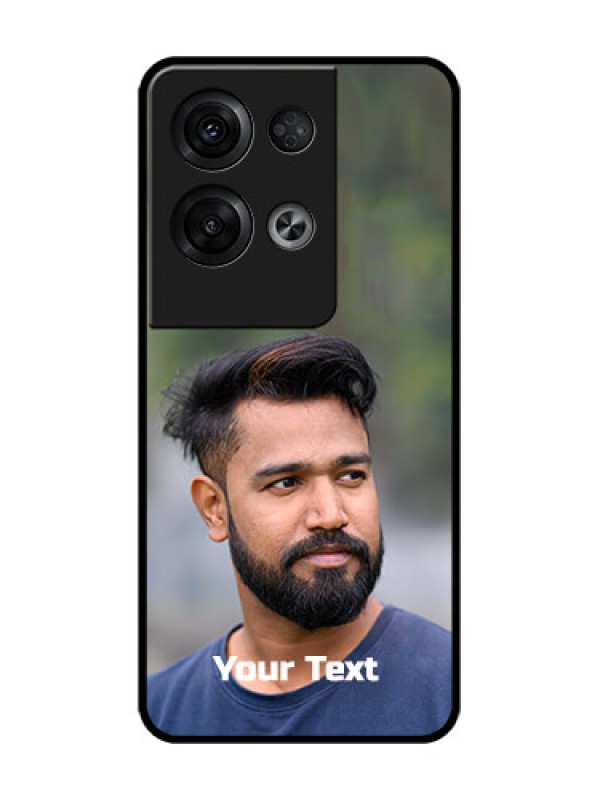 Custom Oppo Reno 8 Pro 5G Custom Metal Phone Case - Photo With Text Design