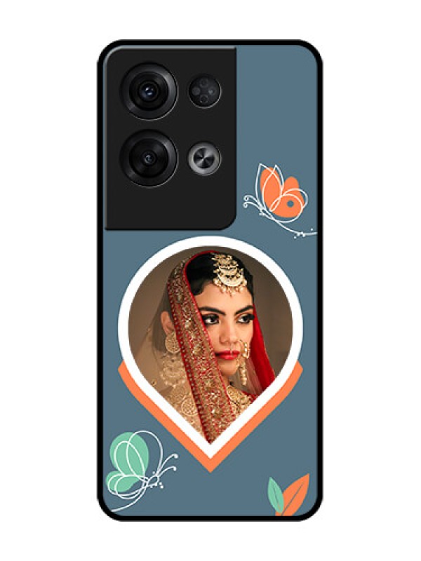 Custom Oppo Reno 8 Pro 5G Custom Metal Phone Case - Droplet Butterflies Design