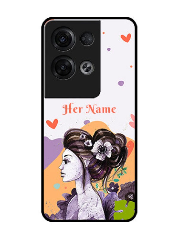 Custom Oppo Reno 8 Pro 5G Custom Metal Phone Case - Woman And Nature Design