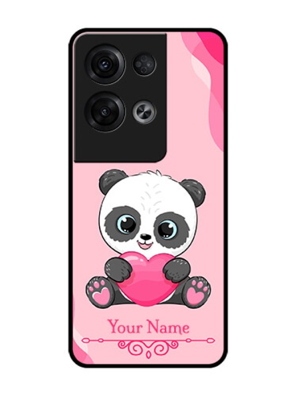 Custom Oppo Reno 8 Pro 5G Custom Metal Phone Case - Cute Panda Design