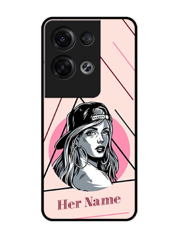 Custom Oppo Reno 8 Pro 5G Custom Metal Phone Case - Rockstar Girl Design