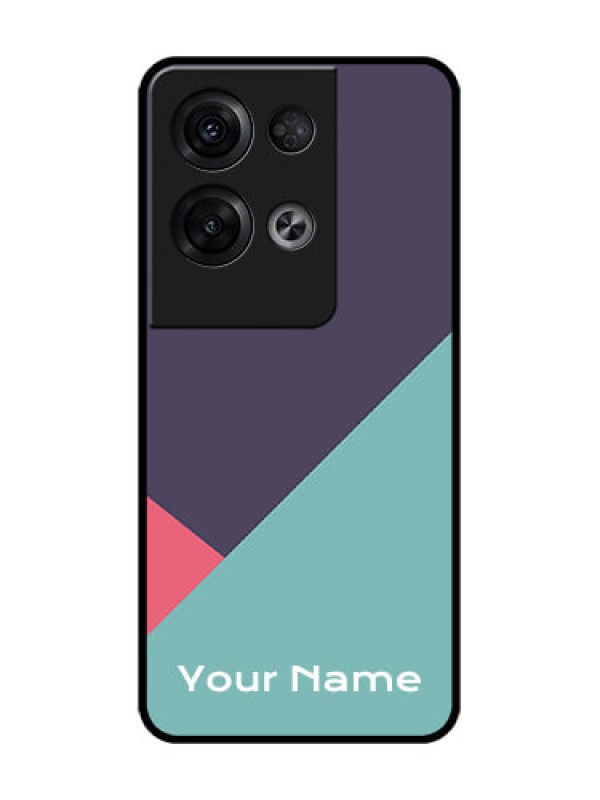 Custom Oppo Reno 8 Pro 5G Custom Metal Phone Case - Tri Color Abstract Design