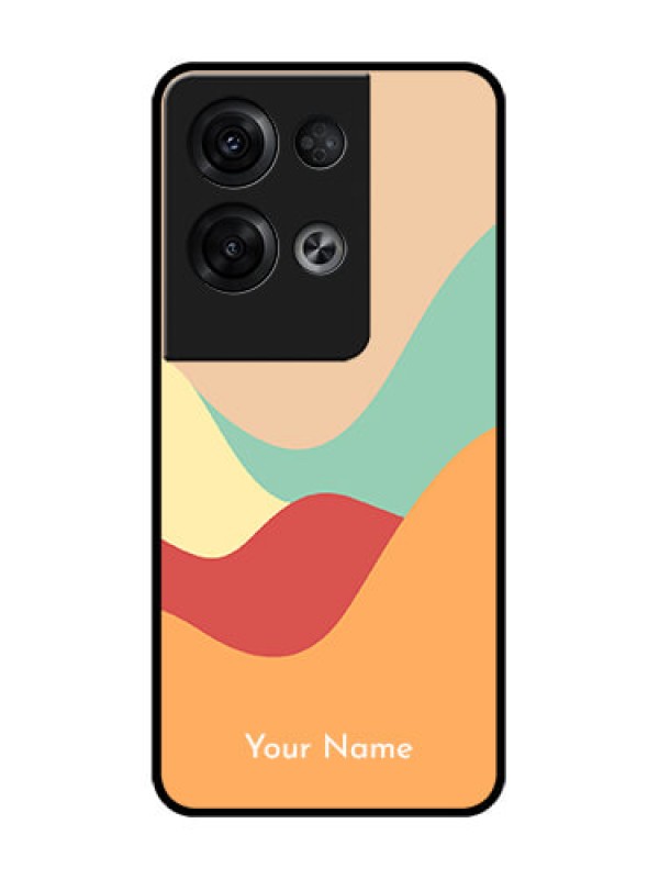 Custom Oppo Reno 8 Pro 5G Custom Metal Phone Case - Ocean Waves Multi - Colour Design