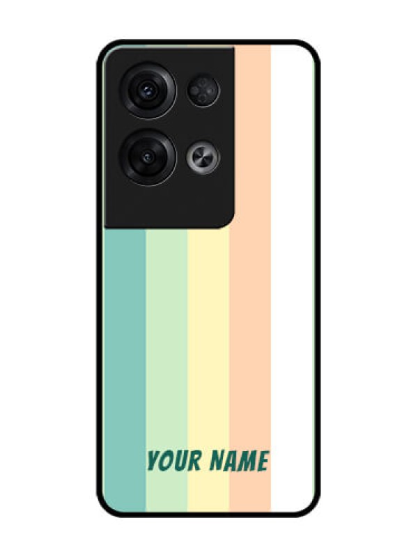 Custom Oppo Reno 8 Pro 5G Custom Metal Phone Case - Multi - Colour Stripes Design
