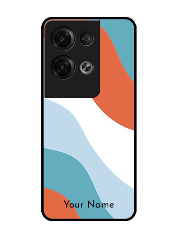 Custom Oppo Reno 8 Pro 5G Custom Metal Phone Case - Coloured Waves Design