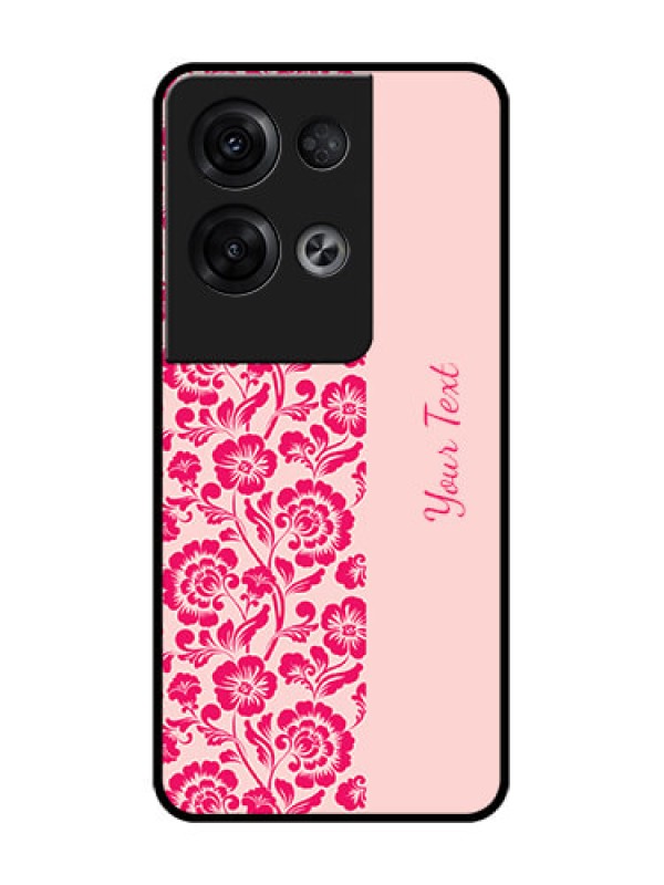 Custom Oppo Reno 8 Pro 5G Custom Metal Phone Case - Attractive Floral Pattern Design
