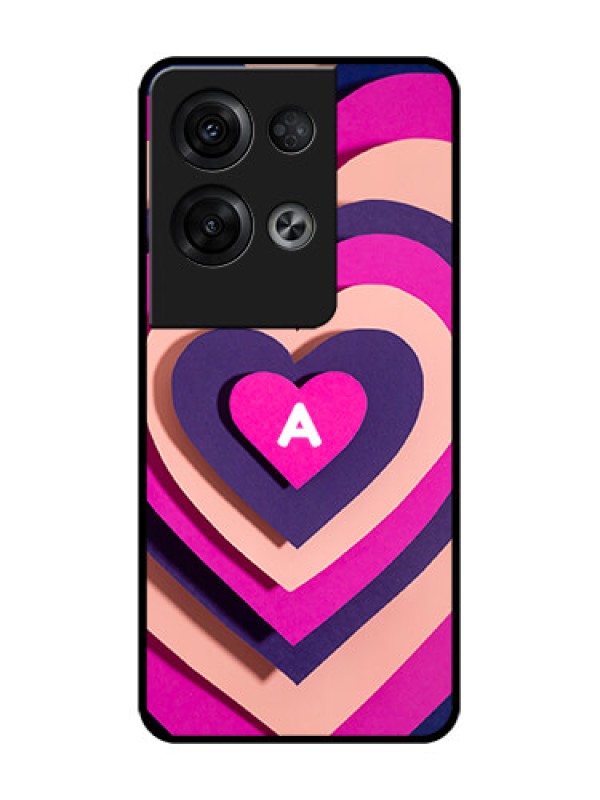 Custom Oppo Reno 8 Pro 5G Custom Metal Phone Case - Cute Heart Pattern Design
