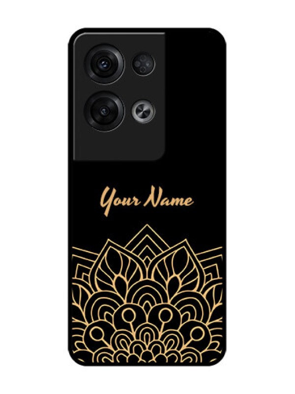 Custom Oppo Reno 8 Pro 5G Custom Metal Phone Case - Golden Mandala Design
