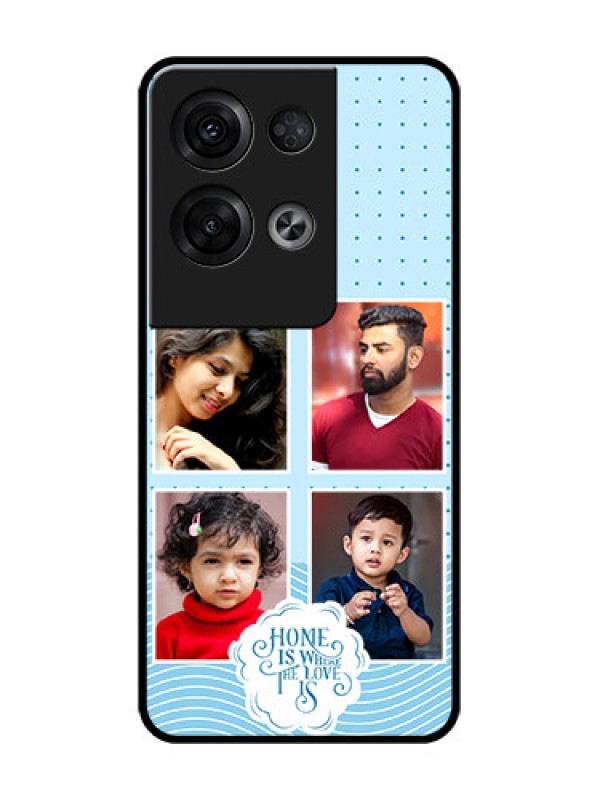 Custom Oppo Reno 8 Pro 5G Custom Metal Phone Case - Cute Love Quote With 4 Pic Upload Design