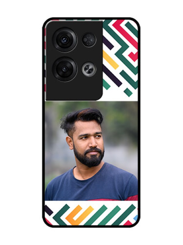 Custom Oppo Reno 8 Pro 5G Custom Metal Phone Case - Colorful Maze Pattern Design