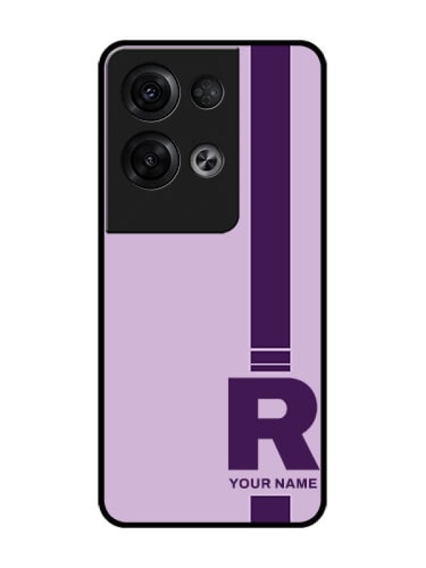Custom Oppo Reno 8 Pro 5G Custom Metal Phone Case - Simple Dual Tone Stripe With Name Design