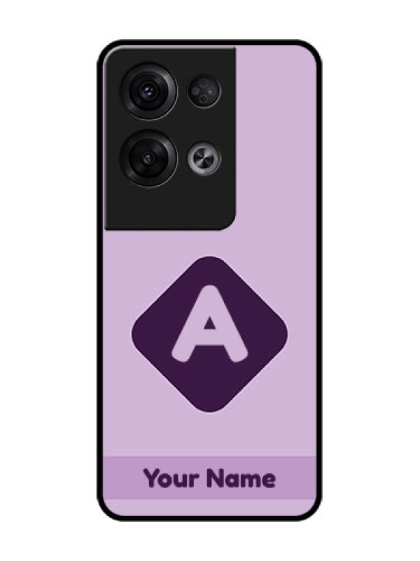 Custom Oppo Reno 8 Pro 5G Custom Metal Phone Case - Custom Letter In Curved Badge Design