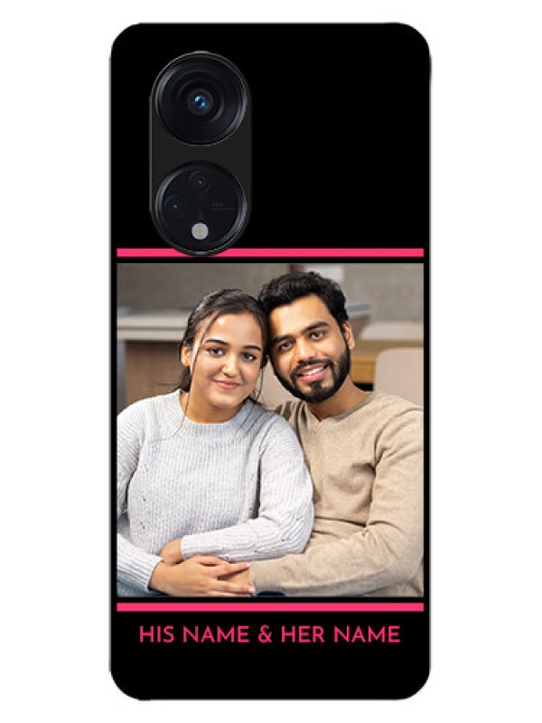 Custom Oppo Reno 8T 5G Custom Metal Phone CaseWith Add Text Design