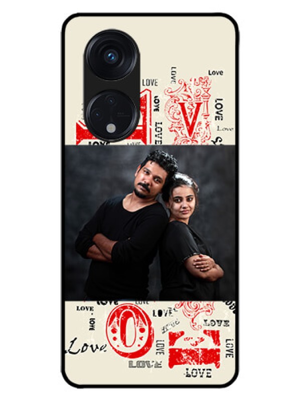 Custom Oppo Reno 8T 5G Custom Metal Phone CaseTrendy Love Design Case