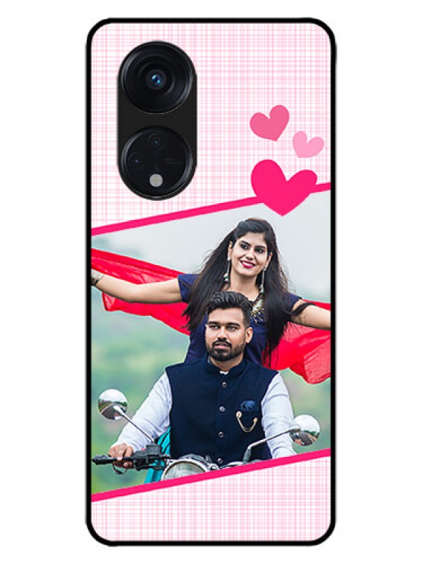 Custom Oppo Reno 8T 5G Custom Metal Phone CaseLove Shape Heart Design