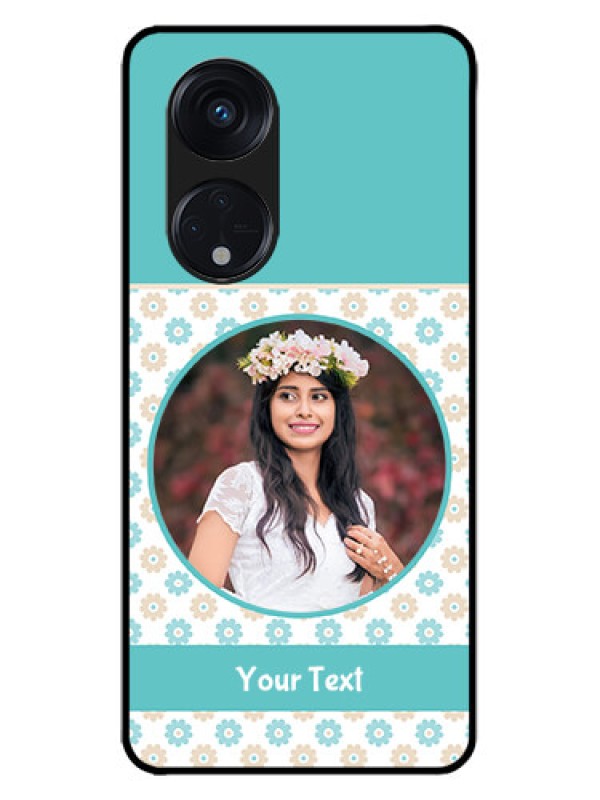 Custom Oppo Reno 8T 5G Custom Metal Phone CaseBeautiful Flowers Design