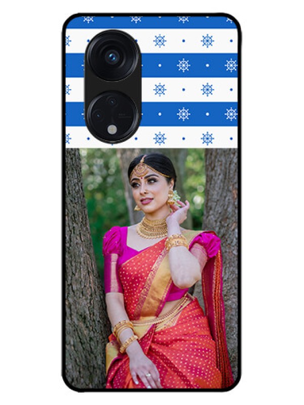 Custom Oppo Reno 8T 5G Custom Metal Phone CaseSnow Pattern Design