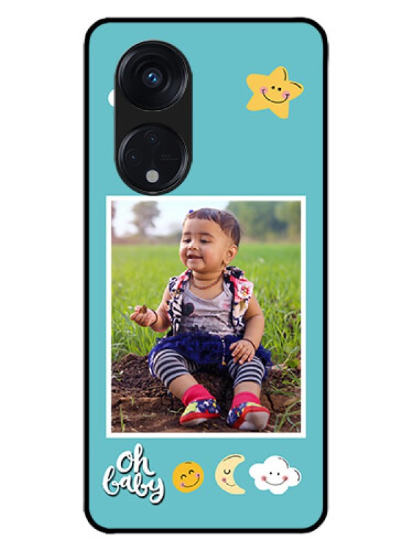 Custom Oppo Reno 8T 5G Custom Metal Phone CaseSmiley Kids Stars Design