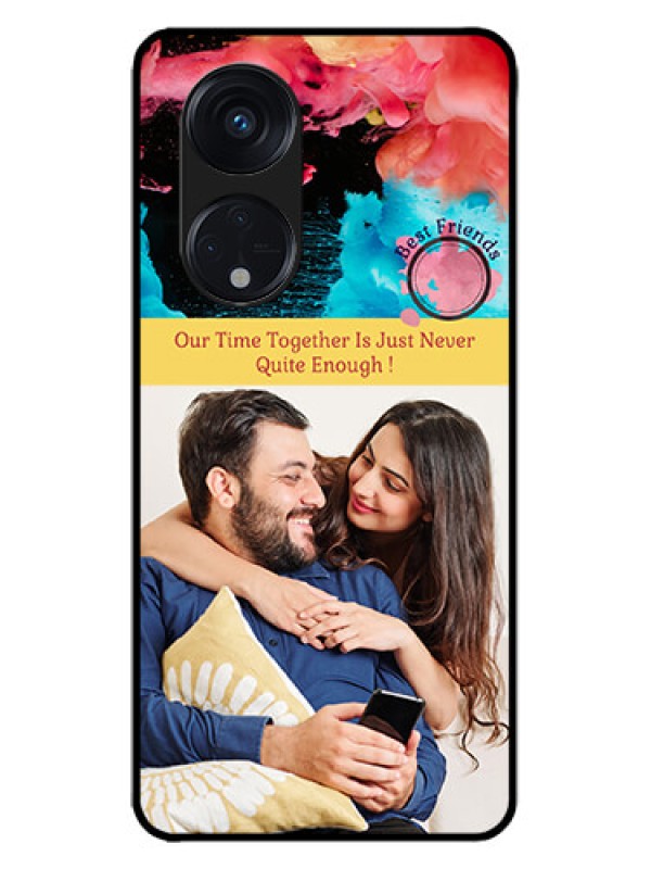 Custom Oppo Reno 8T 5G Custom Metal Phone CaseQuote With Acrylic Painting Design