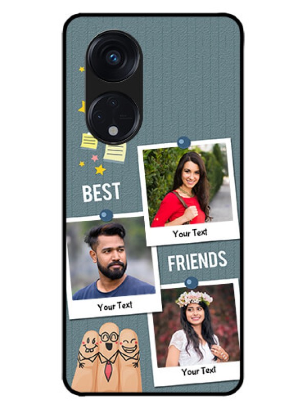 Custom Oppo Reno 8T 5G Custom Metal Phone CaseSticky Frames And Friendship Design