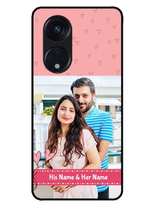 Custom Oppo Reno 8T 5G Custom Metal Phone CaseLove Design Peach Color