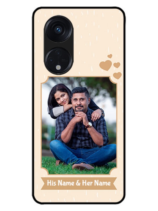 Custom Oppo Reno 8T 5G Custom Metal Phone CaseWith Confetti Love Design