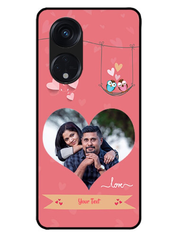 Custom Oppo Reno 8T 5G Custom Metal Phone CasePeach Color Love Design