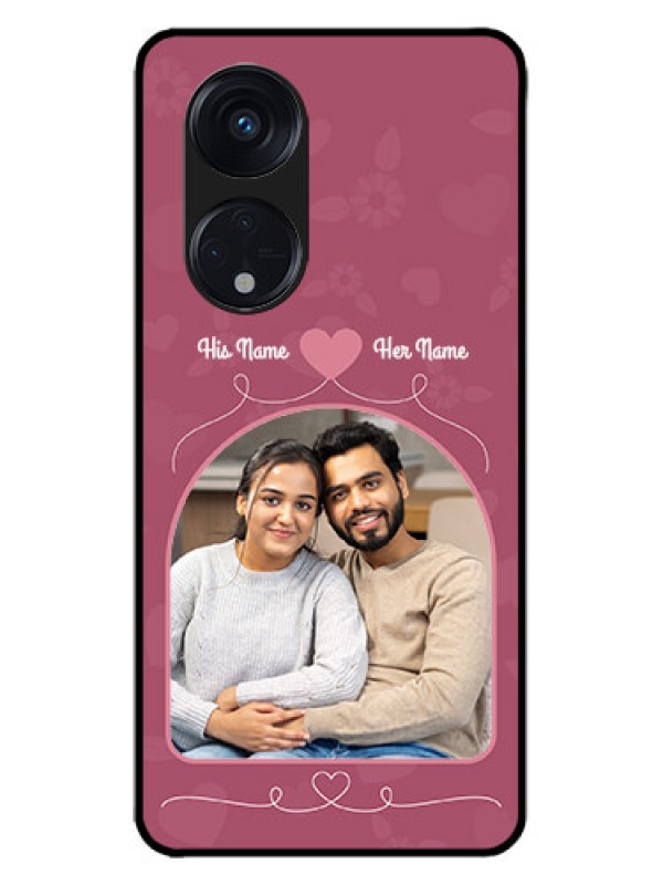 Custom Oppo Reno 8T 5G Custom Metal Phone CaseLove Floral Design