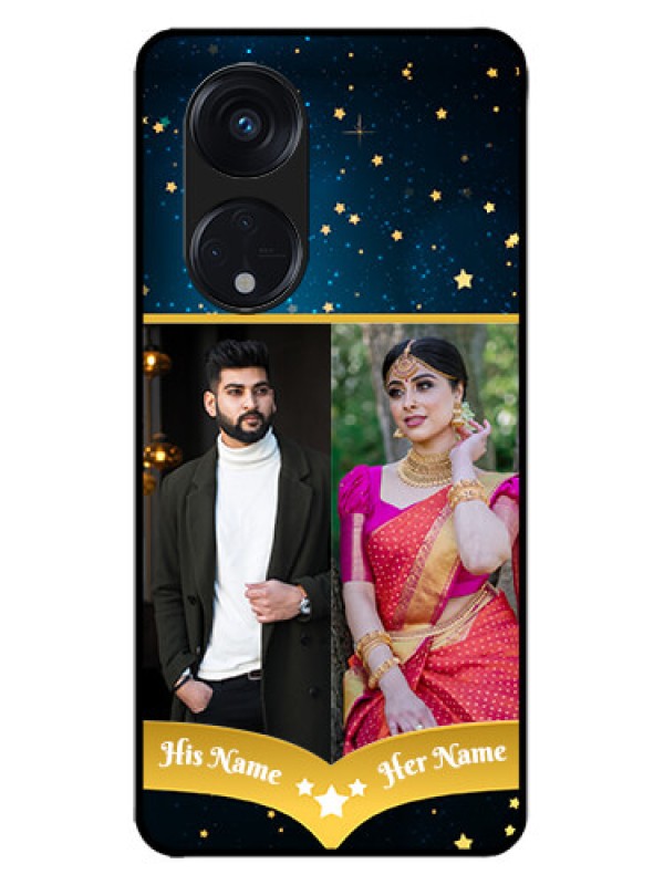 Custom Oppo Reno 8T 5G Custom Metal Phone CaseGalaxy Stars Backdrop Design