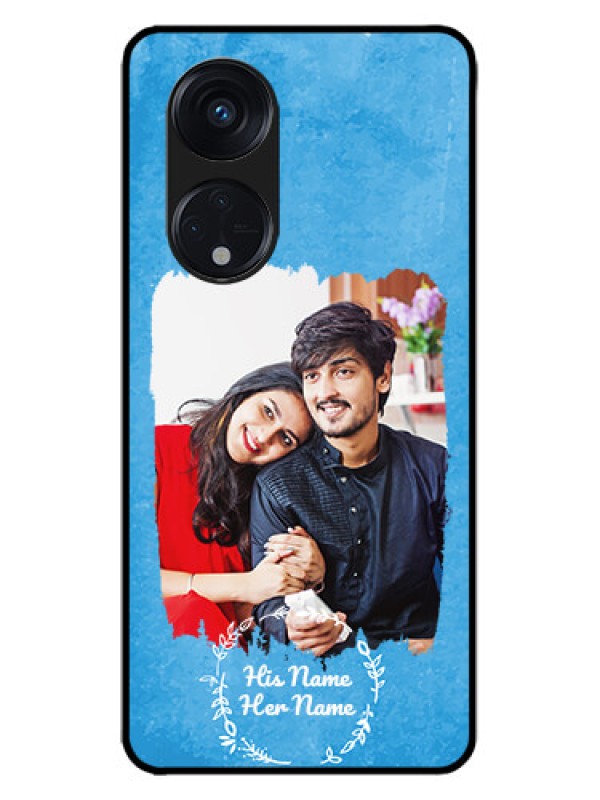 Custom Oppo Reno 8T 5G Custom Metal Phone CaseBlue Color Vintage Design