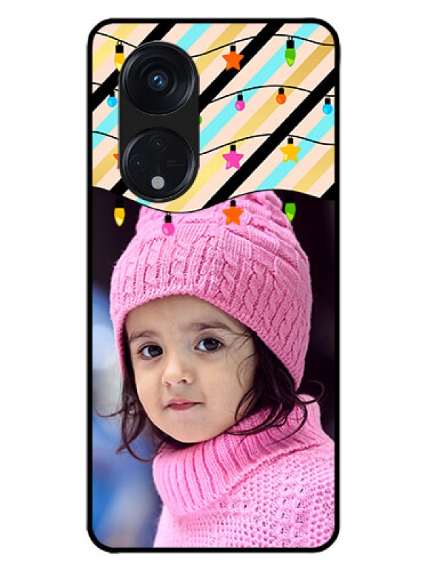 Custom Oppo Reno 8T 5G Custom Metal Phone CaseLights Hanging Design