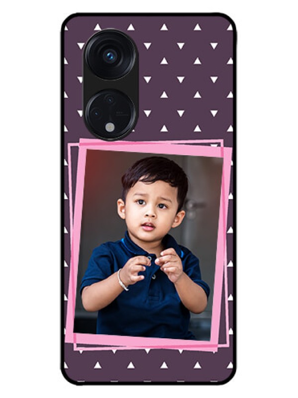 Custom Oppo Reno 8T 5G Custom Metal Phone CaseTriangle Pattern Dotted Design