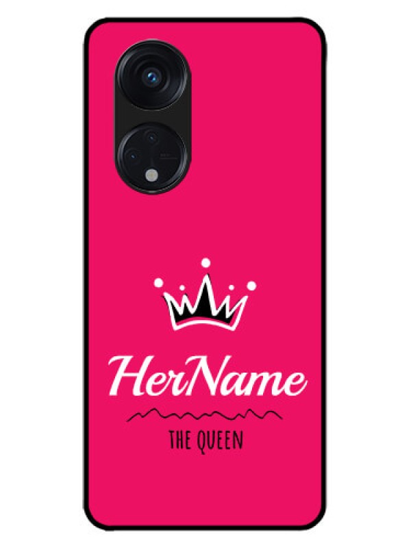 Custom Oppo Reno 8T 5G Custom Metal Phone CaseQueen With Name Design